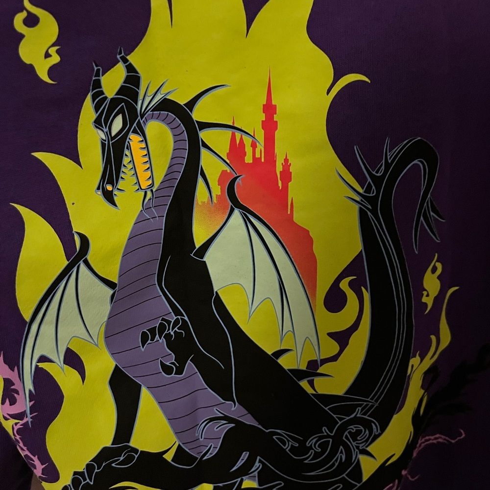 Disney Parks Maleficent Walt Disney World purple pullover crewneck sweatshirt. - Picture 7 of 7